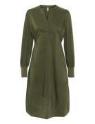 Cuantoinett Rib Dress Green Culture