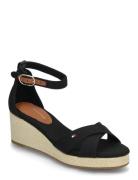 Flag Criss-Cros Mid Wedge Espad Black Tommy Hilfiger