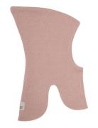 Balaclava Wool Knit Windstop Pink Huttelihut