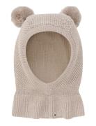 Balaclava Windstop Pompoms Beige Huttelihut