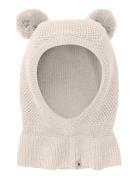 Balaclava Windstop Pompoms Cream Huttelihut