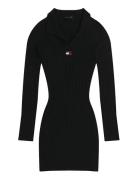 Tjw Collar Badge Sweater Dress Black Tommy Jeans