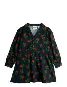 Lingonberries Aop Woven Ls Dress Black Mini Rodini