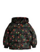 Lingonberries Aop Hooded Puffer Black Mini Rodini