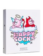 2-Pack Good Bad Pig Socks Gift Set White Happy Socks