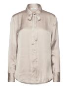 Rwmessina Ls Bow Shirt Cream Rosemunde