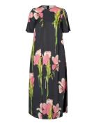 2263 Dry Viscose, Flowy Short Sleev Black STINE GOYA