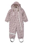 Pu Snow Suit 2 Zip Recycled - Aop Purple Mikk-line