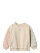 Sweatshirt L/S Embroidery Elliot Cream Wheat