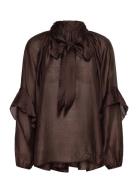 Srrachel Bow-Tie Blouse Brown Soft Rebels