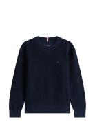 Cotton Texture Sweater Navy Tommy Hilfiger