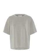 Hellemw Emb Boxy Tee Grey My Essential Wardrobe