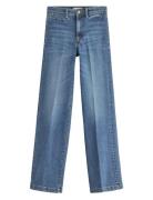 Wide Stretch Jeans Med Brede Bein Blue Lindex