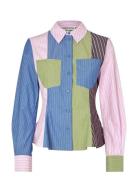 2405 Multi-Stripe Shirting, Pocket Blue STINE GOYA