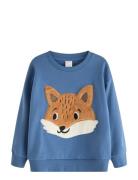 Sweatshirt Med Applikation Blue Lindex