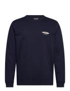 Ls Americana Tee Navy Wrangler