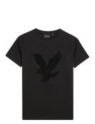 Towelling Eagle T-Shirt Black Lyle & Scott