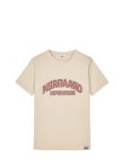 Printed Tee Thorlino Tee Cream Mads Nørgaard