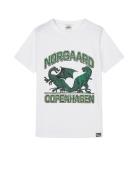Printed Tee Thorlino Tee White Mads Nørgaard