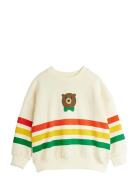 Bear Stripe Sweatshirt Cream Mini Rodini