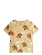 Mammoth Aop Ss Tee Beige Mini Rodini