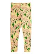 Alpine Flowers Aop Leggings Yellow Mini Rodini