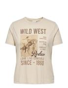 Carpayton Ss O-Neck Jeans Tee Jrs Cream ONLY Carmakoma