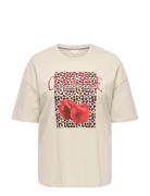 Carkourtney Life Ss O-Neck Reg Tee Jrs Cream ONLY Carmakoma