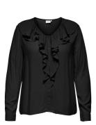 Carkana L/S Shirt Wvn Black ONLY Carmakoma