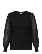 Carvelena L/S O-Neck Blouse Jrs Black ONLY Carmakoma