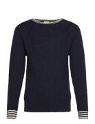 Zigzag Blouse Navy FUB