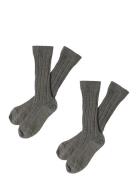 2-Pack Knee Stockings Grey FUB