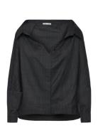 Gigi No Shoulder Check Shirt Grey Ahlvar Gallery