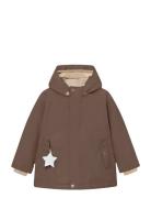 Matwally Fleece Lined Winter Jacket. Grs Brown MINI A TURE