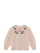 Star Alpaca Embroidered Cardigan Beige Fliink