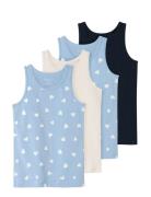 Nkftank Top 4P Hearts Noos Blue Name It