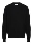 Rib Knitted O-Neck Knit Black Lindbergh