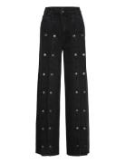 Button Detail Wide Jeans Black ROTATE Birger Christensen