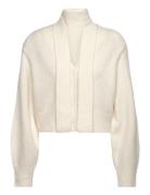 Knit Scarf Cardigan Cream ROTATE Birger Christensen