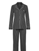 Lrl L/S Notch Collar Long Pant Pj S Black Lauren Ralph Lauren Homewear