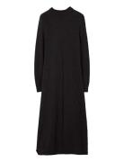 Straight Fit Midi Knitted Dress Brown Lexington Clothing