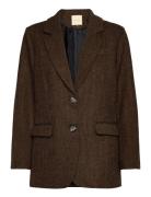 Jacket From Freequent In A Soft Wool Blend With An Elegant Herringb Pa...