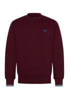 Crew Neck Sweatshirt Burgundy Fred Perry