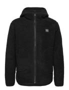 Langli Hooded Pile Jacket Black H2O