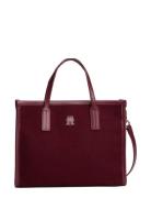 Th City Small Tote Melton Burgundy Tommy Hilfiger