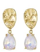 Karma Crystal Earring Gold Bud To Rose