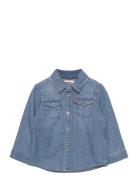 Lw-L/S Woven Top Blue Levi's