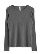 Top Ls Rib Grey Lindex