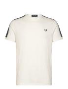 Contrast Tape Ringer Tee White Fred Perry