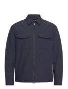 Zip Through Overshirt Navy Fred Perry
